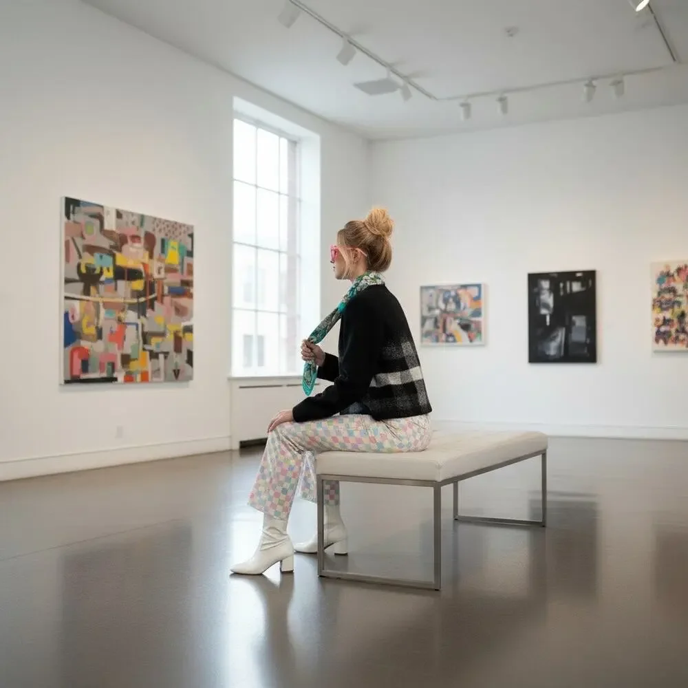 Vintage 90s Pendleton Ombre Plaid Wool Coat Dark Academia NWT L - Picture 6 of 14